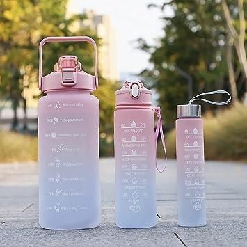 3 Pack Motivational Water Bottles Set